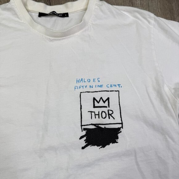 Rome Pays Off King Pleasure Mens White City Art Graphic Print T Shirt Size M - Picture 3 of 10